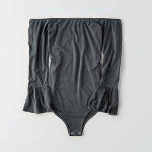 AE Off-the-Shoulder Bell-Sleeve body suit!